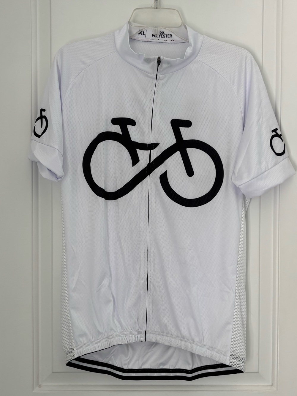 Bicycle Booth Cycling Bike Forever 2.0 Jersey Short Sleeve White Shirt XL